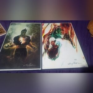 Signed Stuart Sayger Superhero Art Print Set